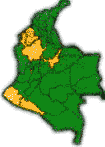 En las zonas amarillas est&aacute; Colanta