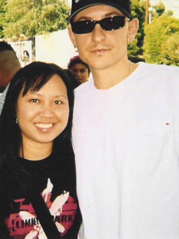 Emily Francisco with Linkin Park's Chester Bennington