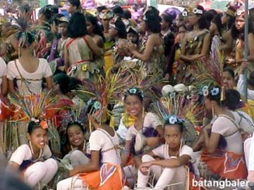 Sabutan Girls Resting After The Parade