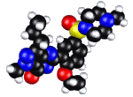 3D animated rotating molecular structure viagra