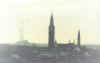 Copenhagen's skyline at dusk, seen from the Round Tower