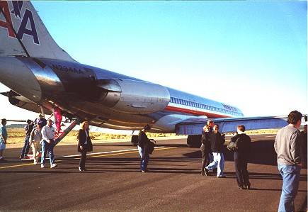 outside the plane