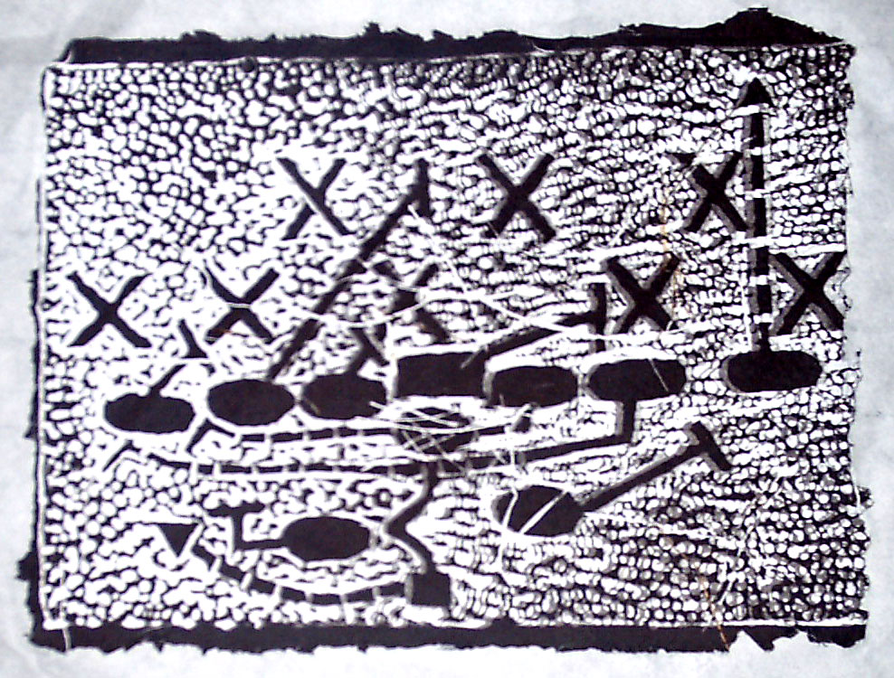 Football Play onHand made paper 2002