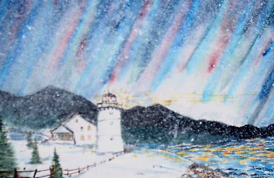 Snowing Light House 2000
