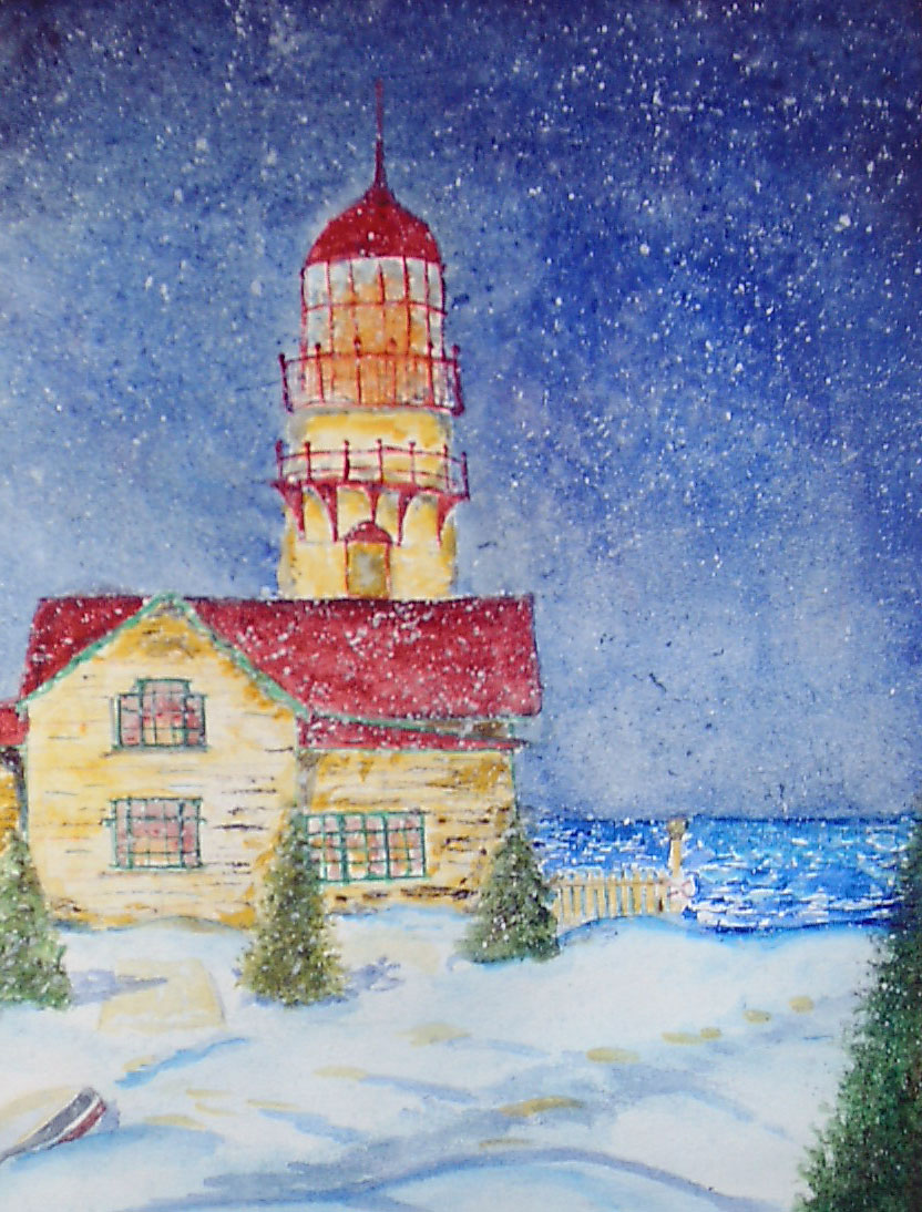 Snowing Light House 2000