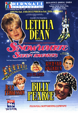 Letitia as Snow White back in December 1991
