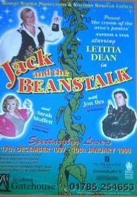 Jack & The Beanstalk; Christmas 1997. Letitia starred as Jack