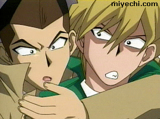 Tristan-chan isn't helping Jou-Kun's confidence any is he?