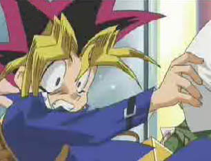 *giggles* This is Tea dragging Yugi because she doesn't want to be late for school ^_^!