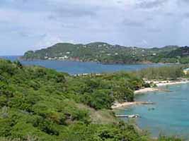 Atlantic Ocean and Caribbean Sea from Pigeon Pt.