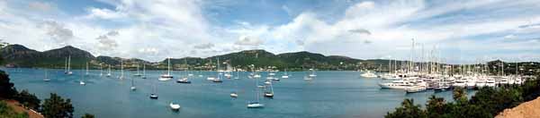 Falmouth Harbor panorama