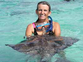 Joy with stingray