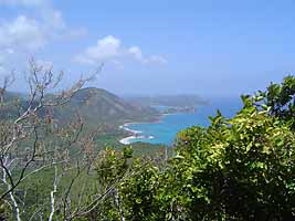 Rendezvous Bay seen from the yellow trail