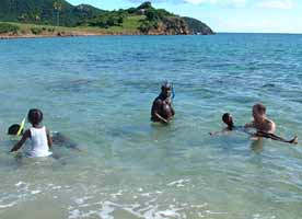 Snorkeling with some local girls