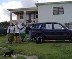 Outside Sylvanie's house