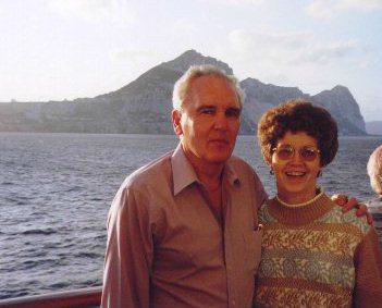 Joy and Ray passing Gibraltar