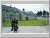 Gail, Ann and Louie in front of Chateau de Modave