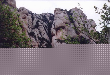 You can see the Monastery built into the cliff