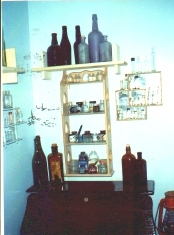 antique bottles, antique glass,  old ink bottles, antique ink bottles, bitters bottles 