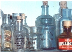 antique bottles, old bottles, ink bottles, poison bottles, embossed medicine bottles, apothecary, bitters bottles