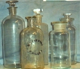 antique bottles, antique glass,  old ink bottles 
