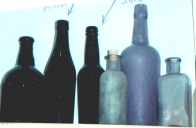antique bottles, antique glass,  old ink bottles