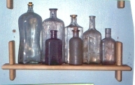 antique bottles, old bottles, ink bottles, poison bottles, embossed medicine bottles, apothecary, bitters bottles