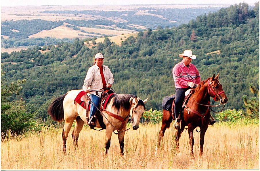 Julie & Buttercup/Paul & Peppy Trail Riding 2003