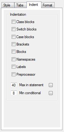 [ indent tab ]