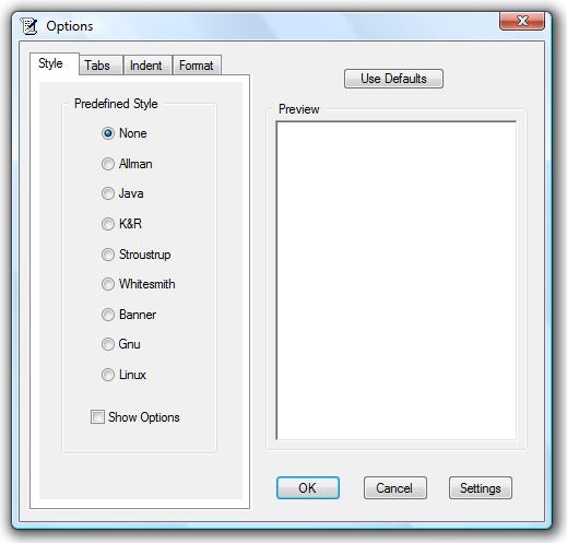 [ options dialog ]