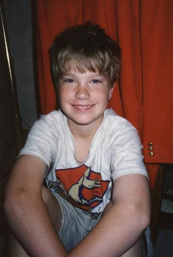 David, looking like a homeless waif.  circa 1995