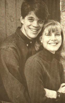 Sara and Adam's engagement picture, fall 1998.