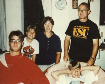 Dan, Dave, Mom, Dad, and James sometime around 1996, I think.