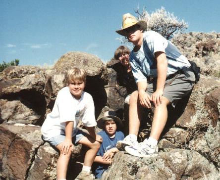 David, James, Mom, and Dan out hiking somewhere.  I don't know where because I didn't get to go.  I never get to go.  Nobody ever threw a party for me, and I've been the good guy!  I've been the good guy!