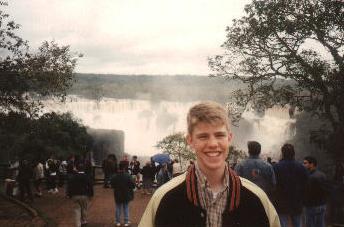 James at Iguazu Falls, on the Brazilian side