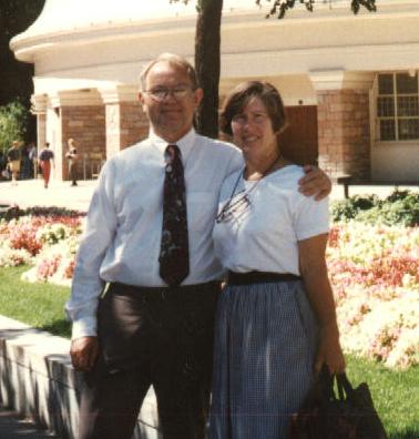 Mom and Dad at Temple Square in Salt Lake City
