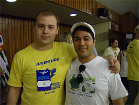 O presidente estadual eleito, Antonio Carlos, com o presidente da Juventude do PSDB de Mau&aacute;, Cesar Figueiredo.