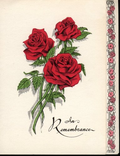 Front of funeral card for Mary Effie Ewin Obermire
