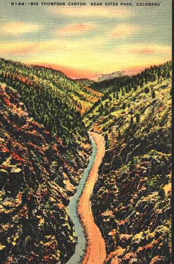 Big Thompson Canyon, Colorado, Postcard