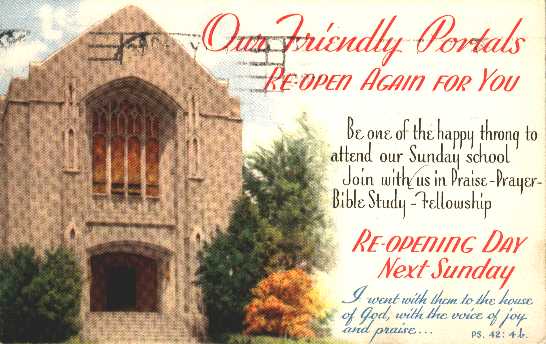 Re-opening Day Postcard