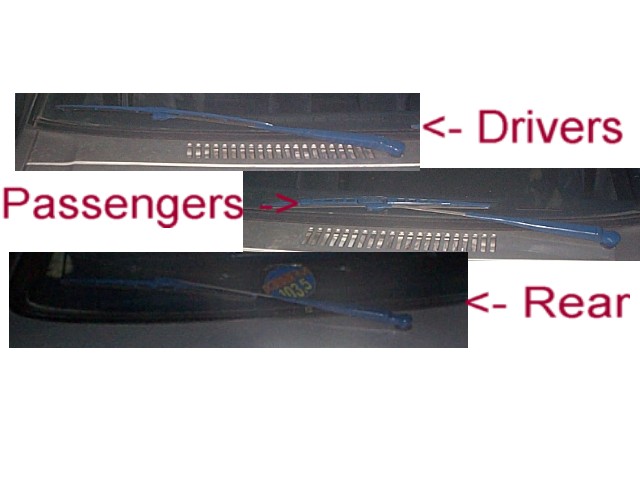 Cool Blue and Silver Wiper Arms.