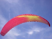 XIX Inter 2 paraglider from the back