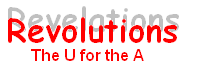 Revolutions: the U for A logo