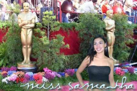 miss samantha at an awards show
