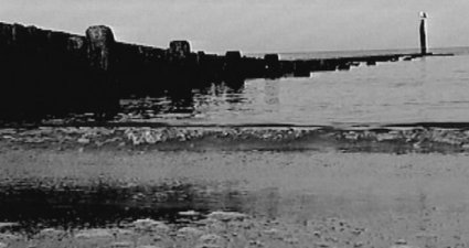 a look at the shorebreak next to the jetty in my backyard. a seagull is always perched on the piling at the end of the jetty. defending his dominance