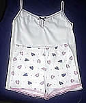 0211113, girl's singlet/short set, 100% cotton single jersey, solid and printed