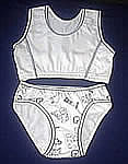 020851 girl's bustier/slip set, 100% cotton single jersey, solid and printed