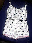 020854 girl's bustier/short set, 100% cotton interlock, printed