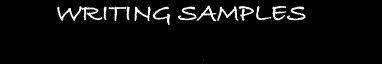 Writing Samples