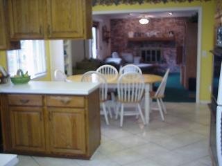 Kithchen with family room beyond